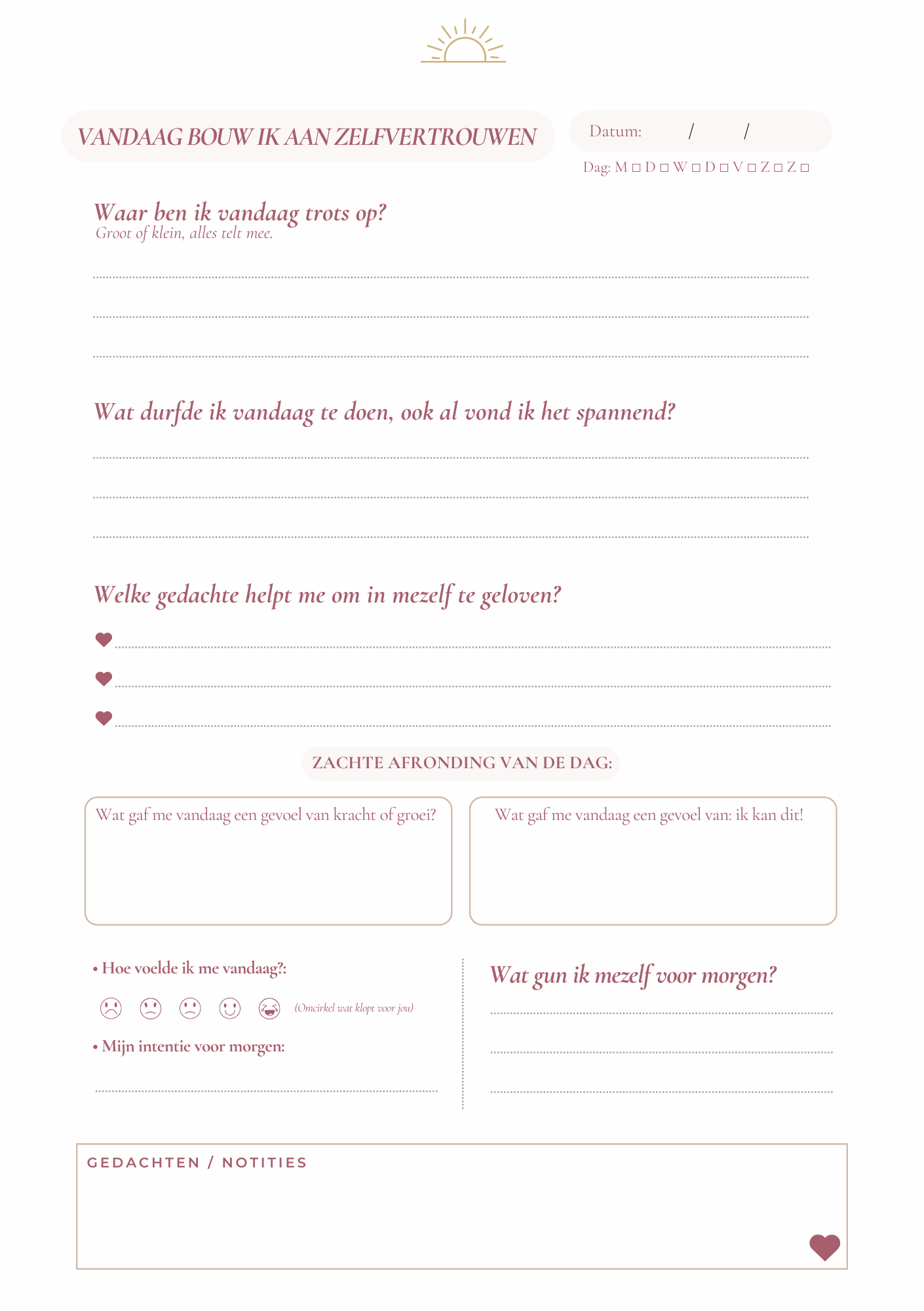 Write with Love Journal – voor zelfliefde, rust & herstel