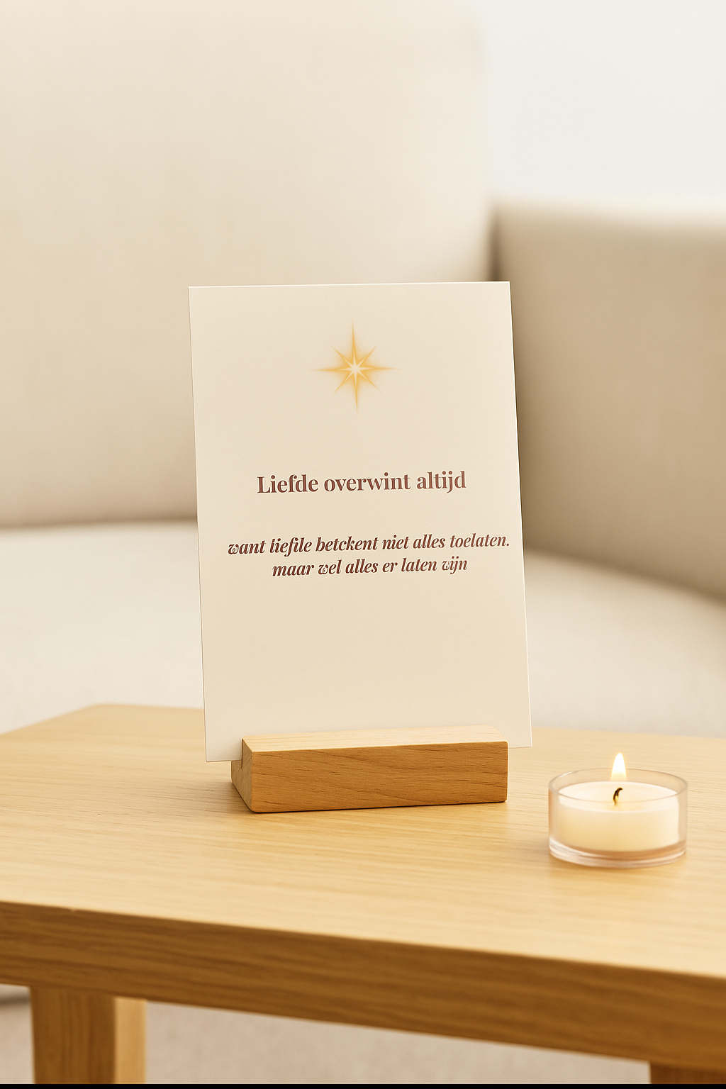 Affirmatiekaart liefde overwint altijd