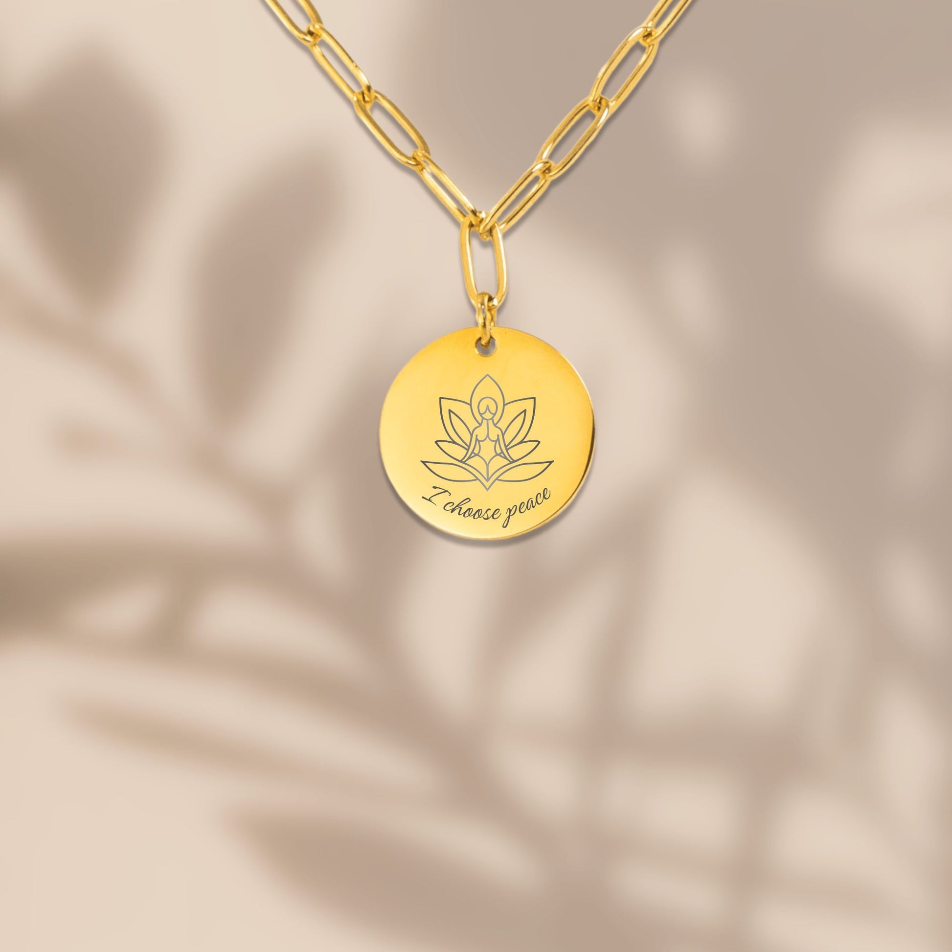 I choose peace - Betekenisvolle affirmatieketting paperclip