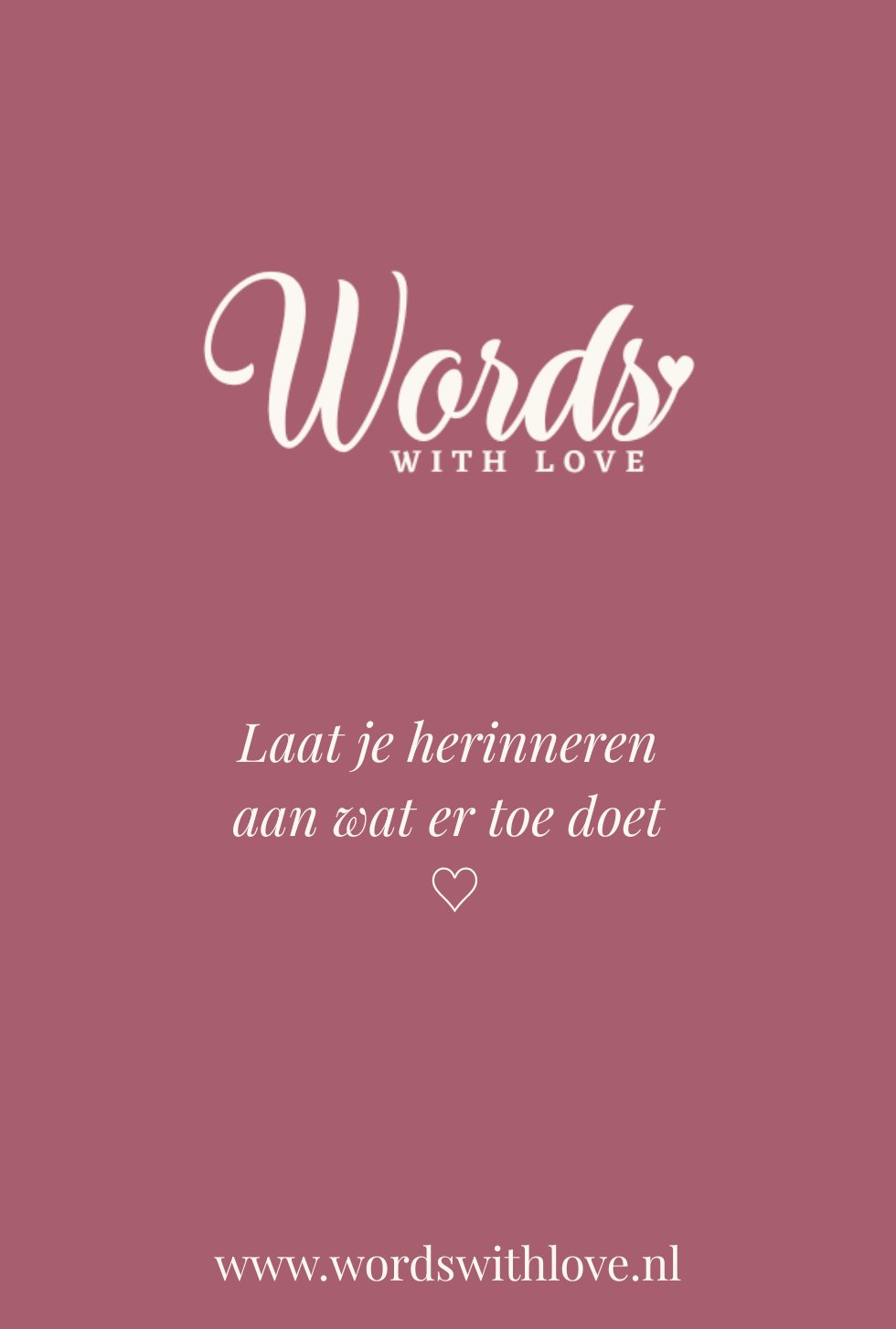 Affirmatiekaart laat je herinneren aan wat er toe doet