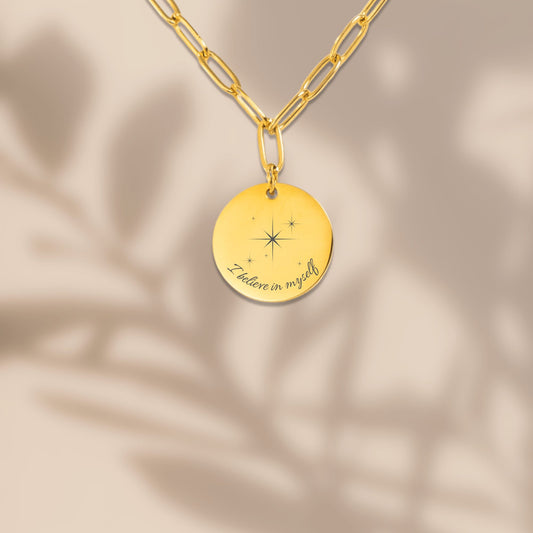 I believe in myself ✨ - Betekenisvolle affirmatieketting paperclip