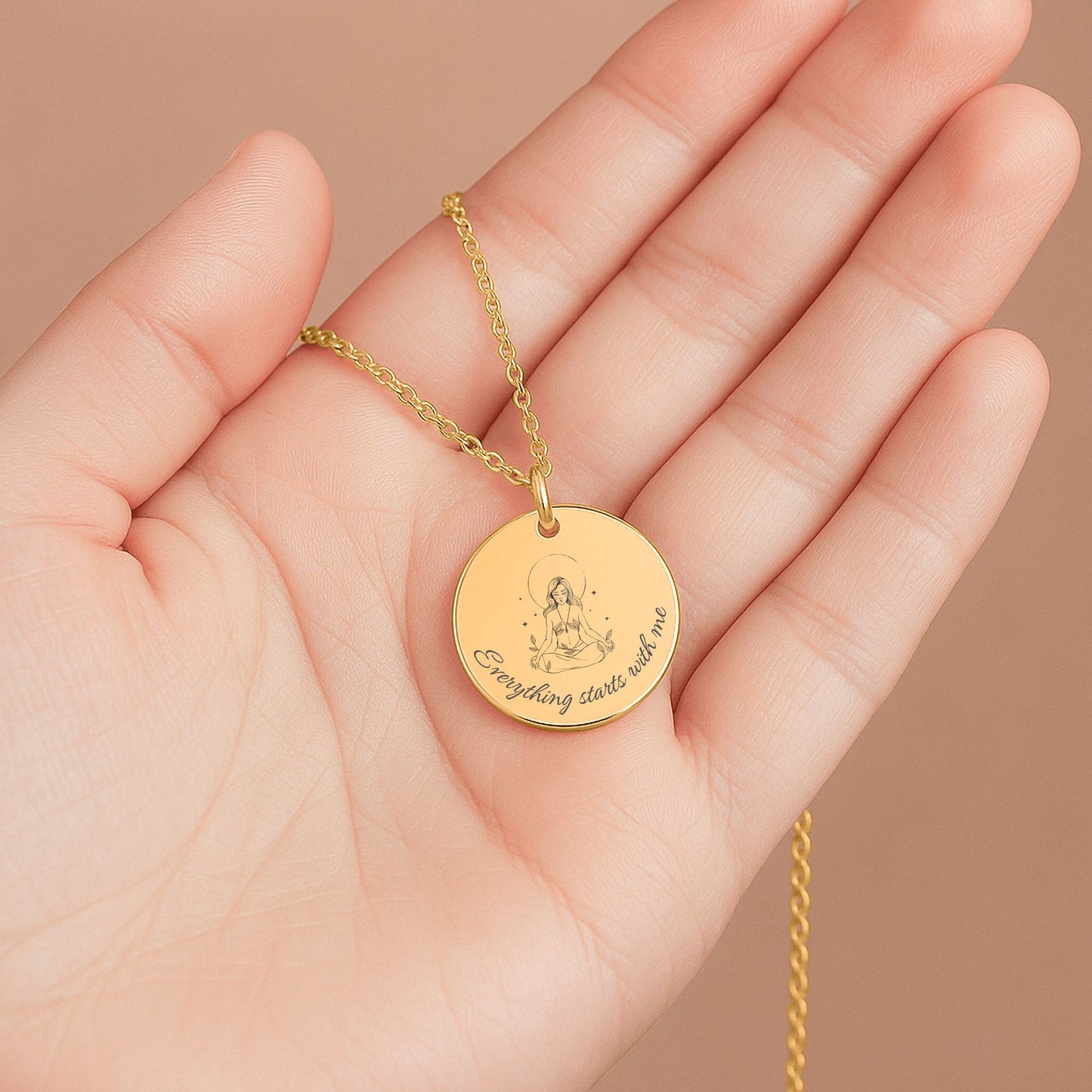 Everything starts with me 🧘🏼♀️ - Betekenisvolle affirmatieketting