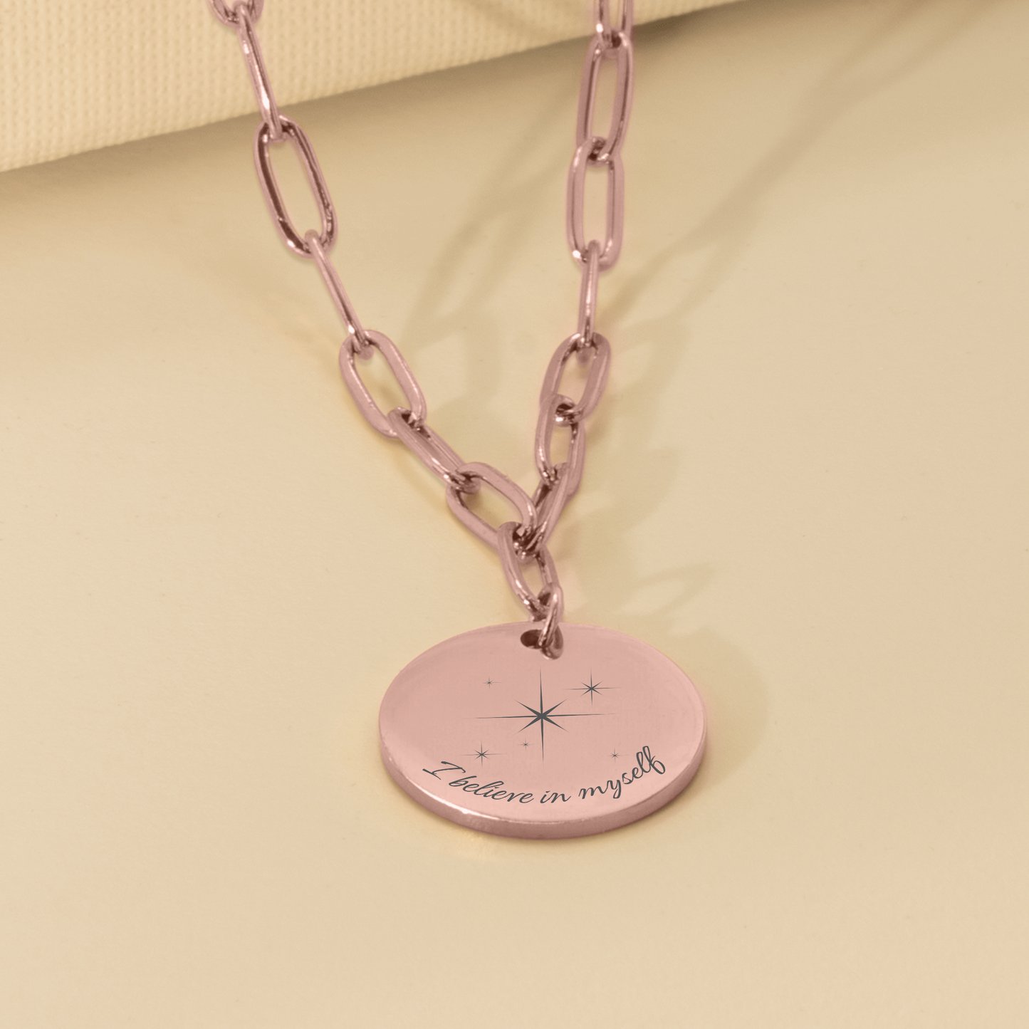 I believe in myself ✨ - Betekenisvolle affirmatieketting paperclip