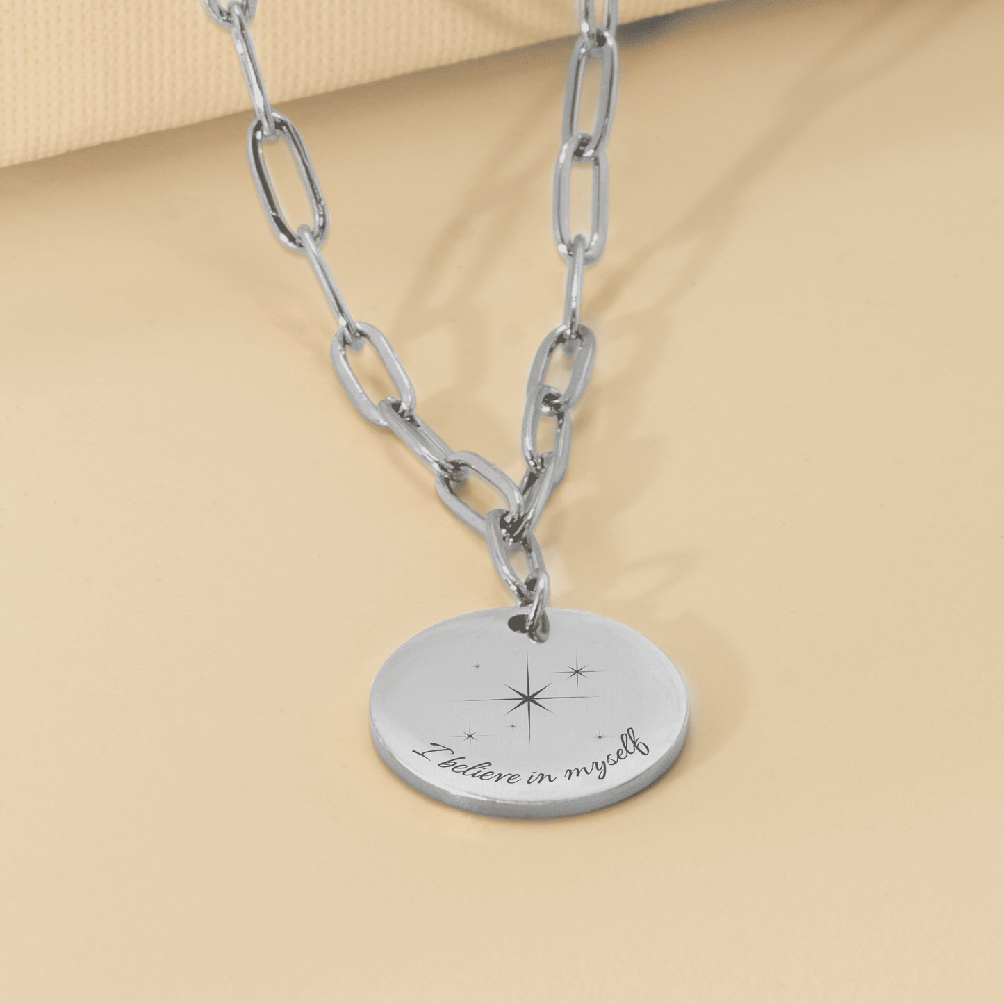 I believe in myself ✨ - Betekenisvolle affirmatieketting paperclip