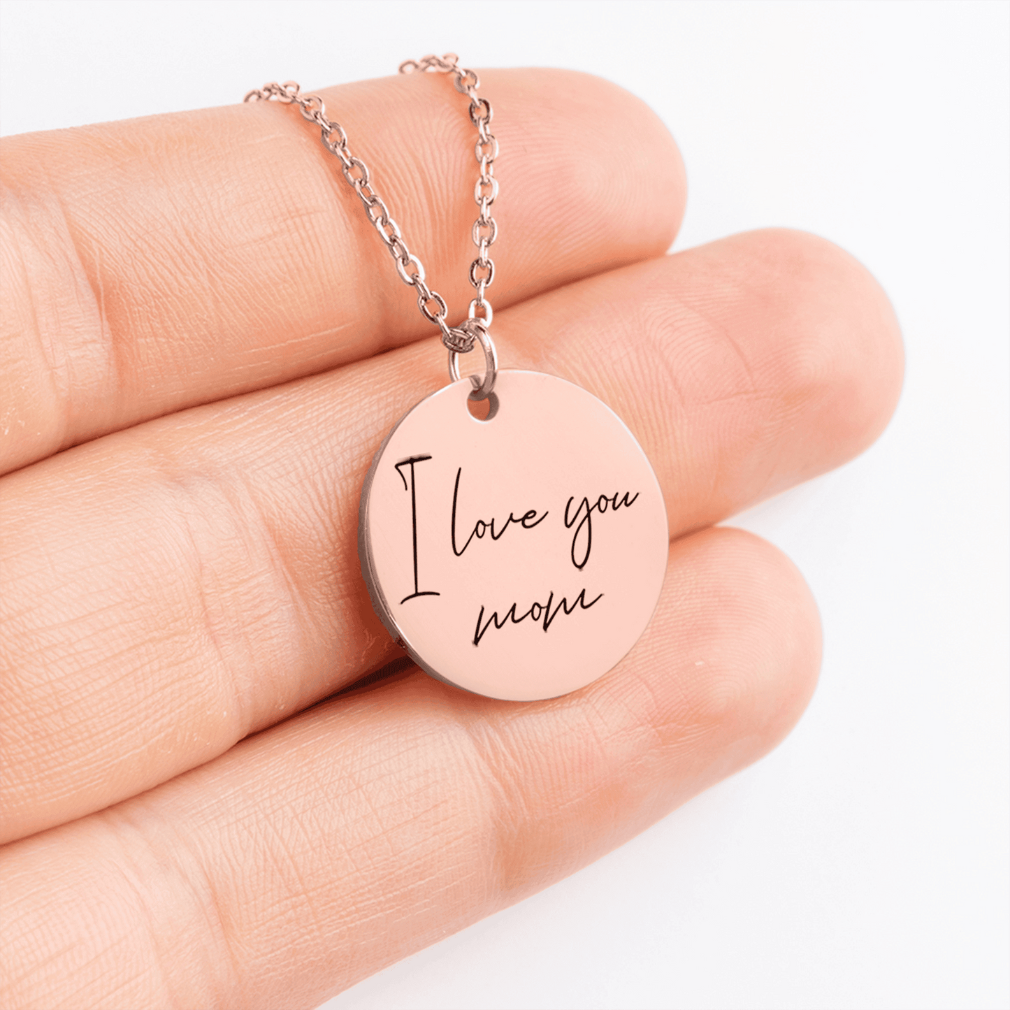 Gepersonaliseerde ketting met handschrift  rosegoud– draag je verhaal