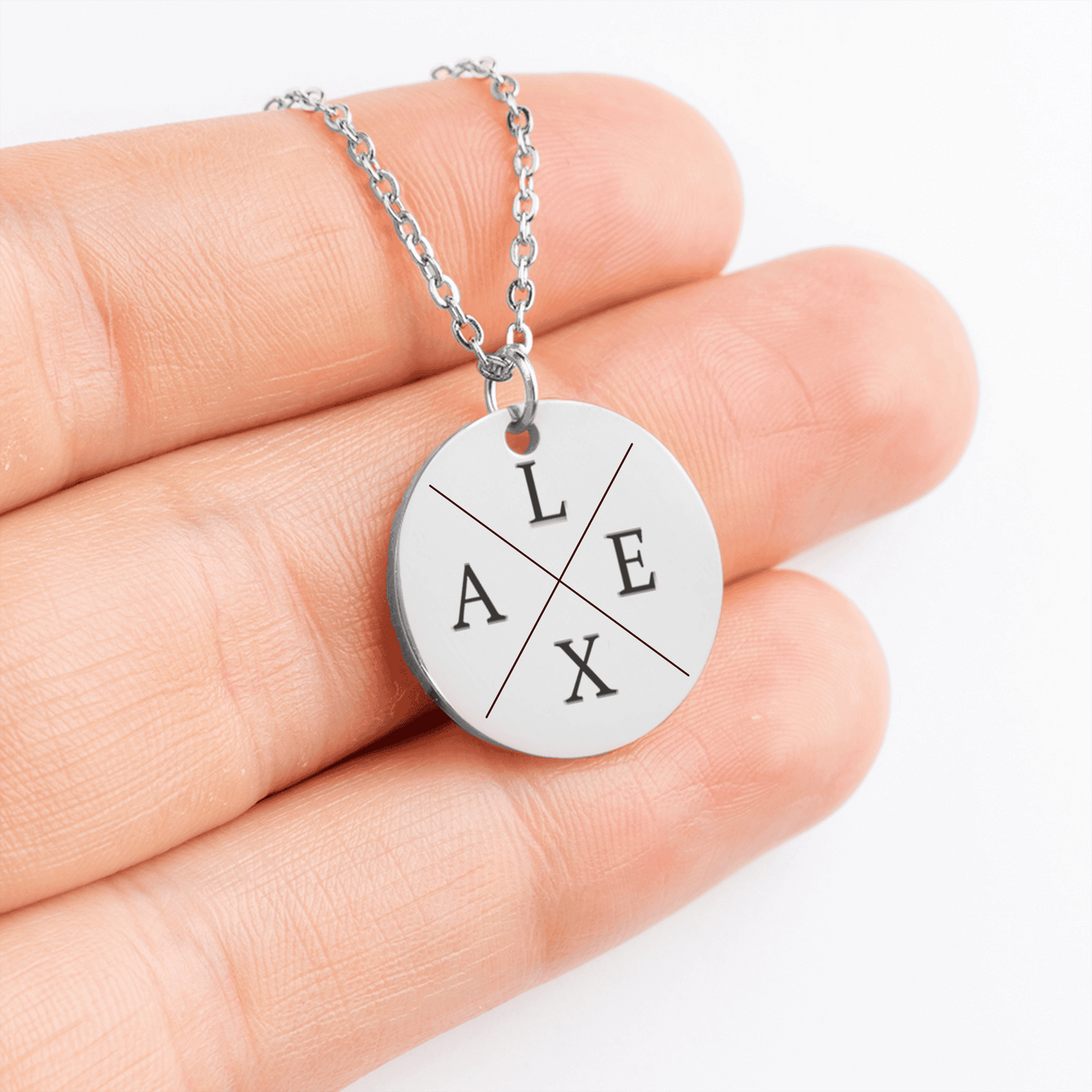 Gepersonaliseerde initialen Ketting zilver– draag wie je lief is