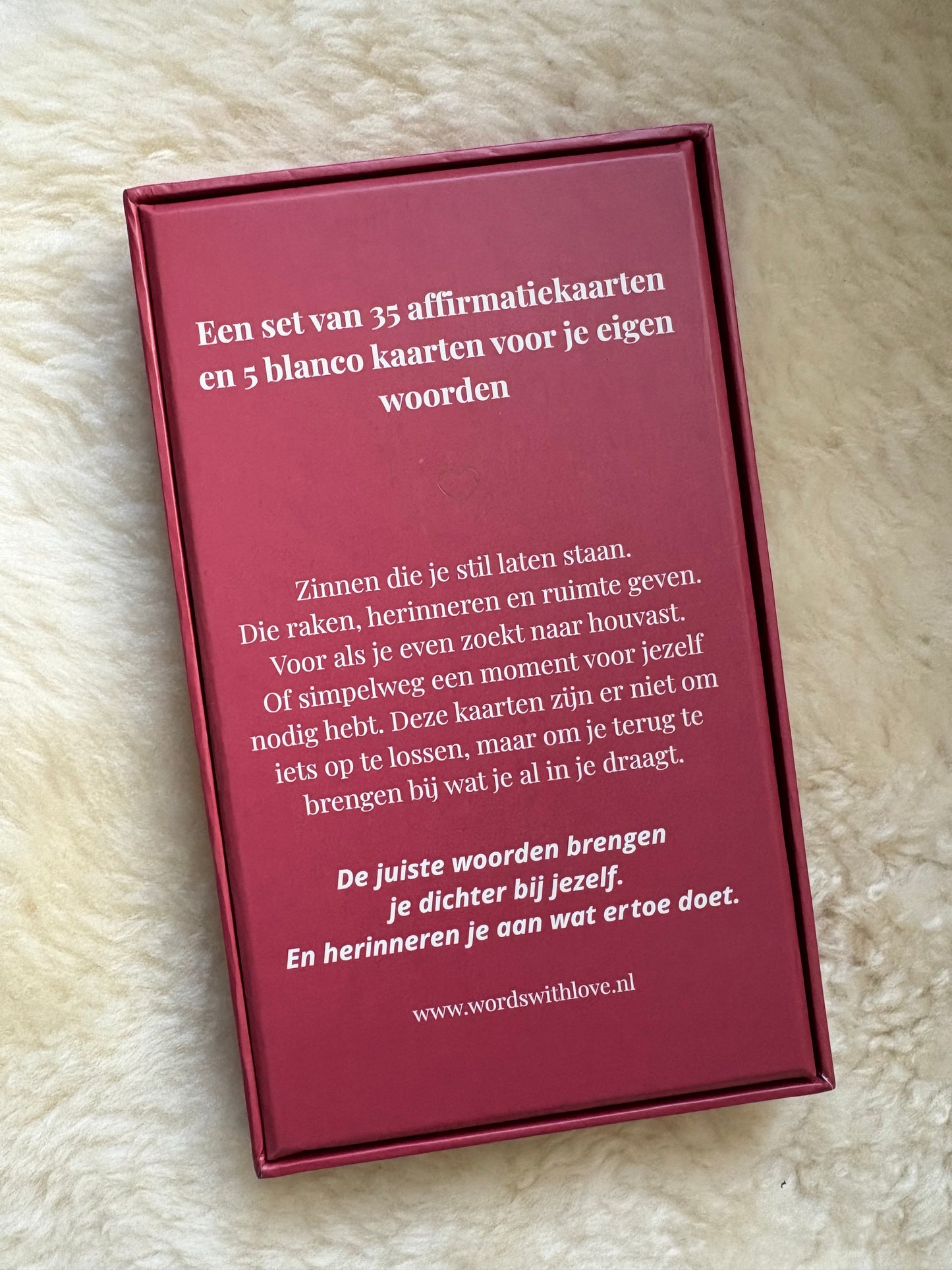 Affirmatiekaarten Words with Love - Kaartendeck voor zelfliefde & innerlijke rust