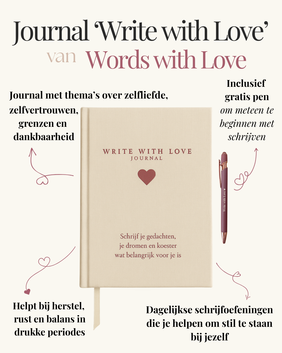 journal zelfliefde gratis pen