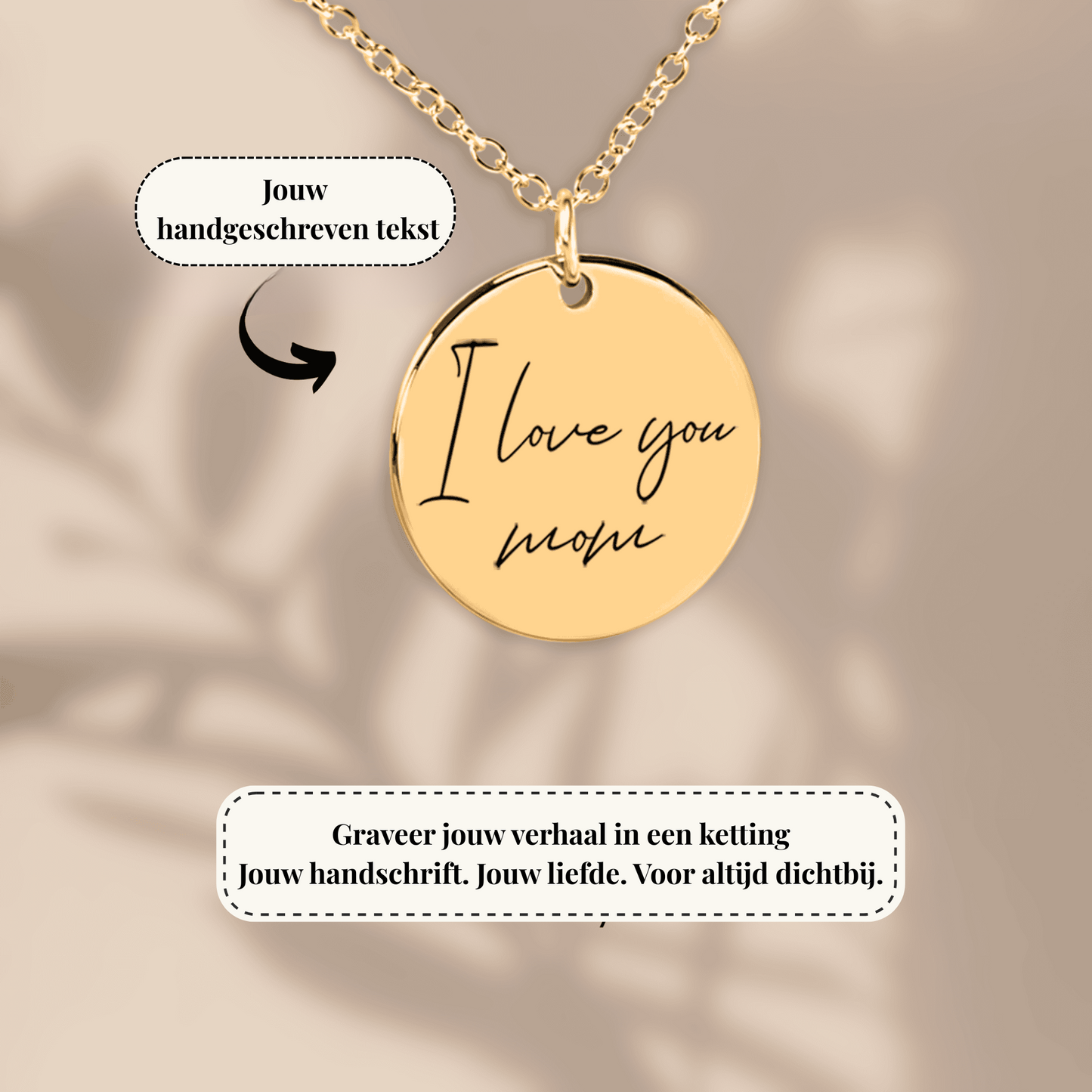 Gepersonaliseerde ketting met handschrift – draag je verhaal