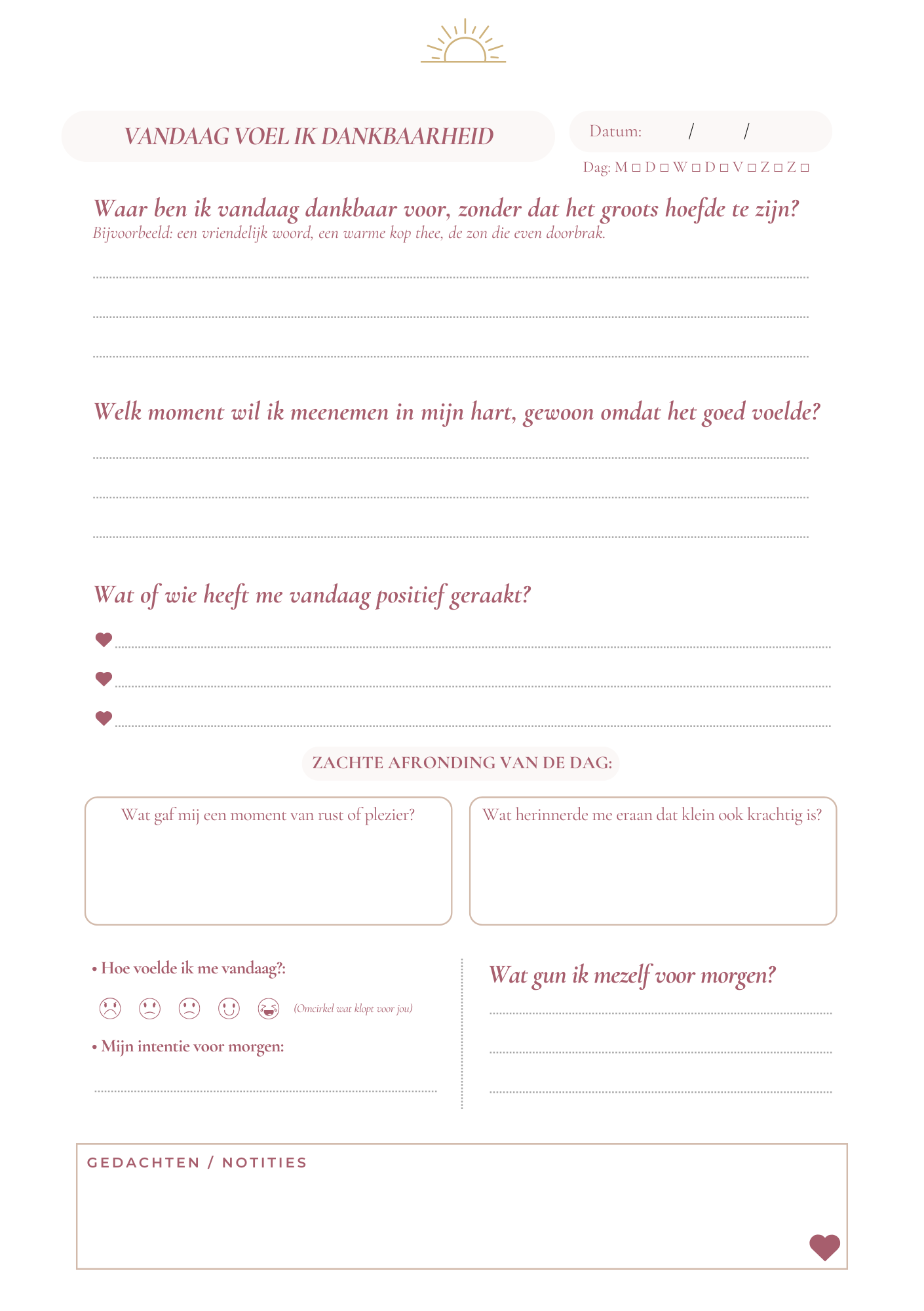 Write with Love Journal – voor zelfliefde, rust & herstel